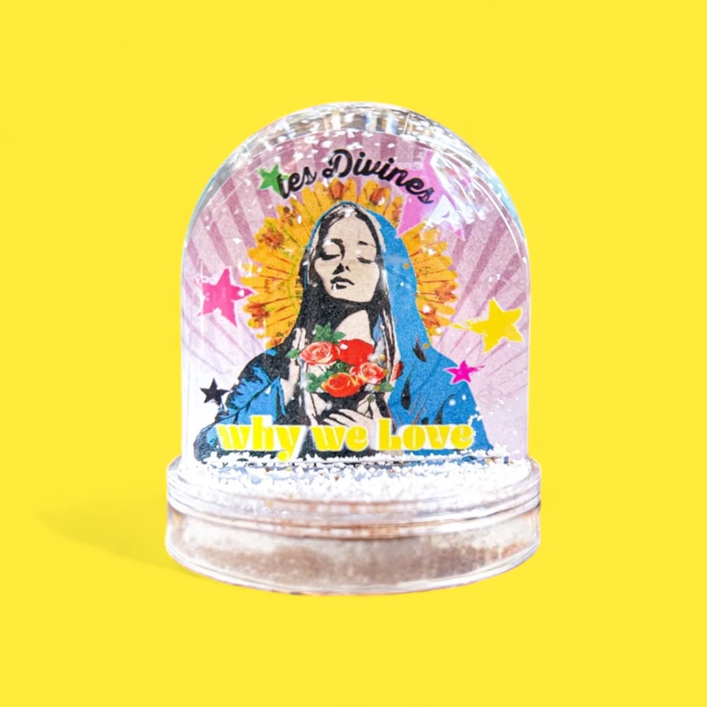 French Virgin Mary Pop Art Snow Globes - Limited Edition