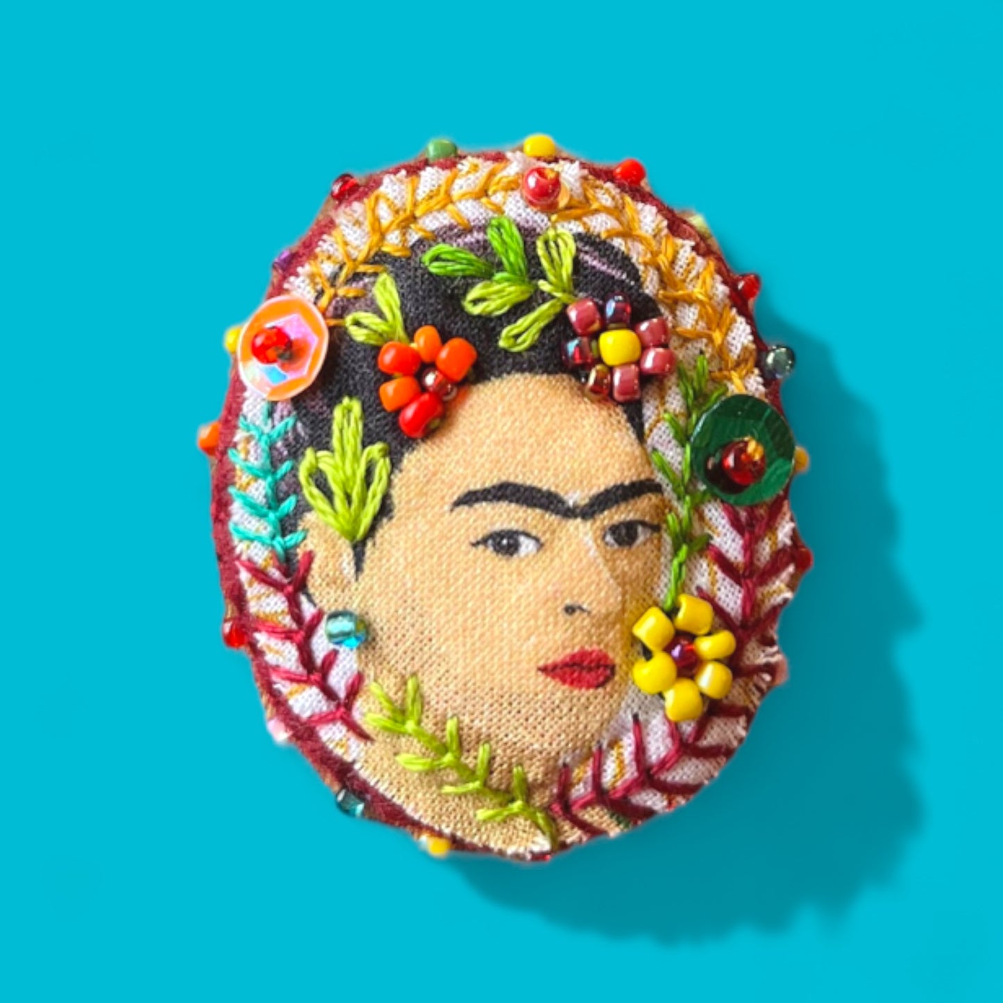 Handcrafted Frida Kahlo Brooch - Hella Kitsch