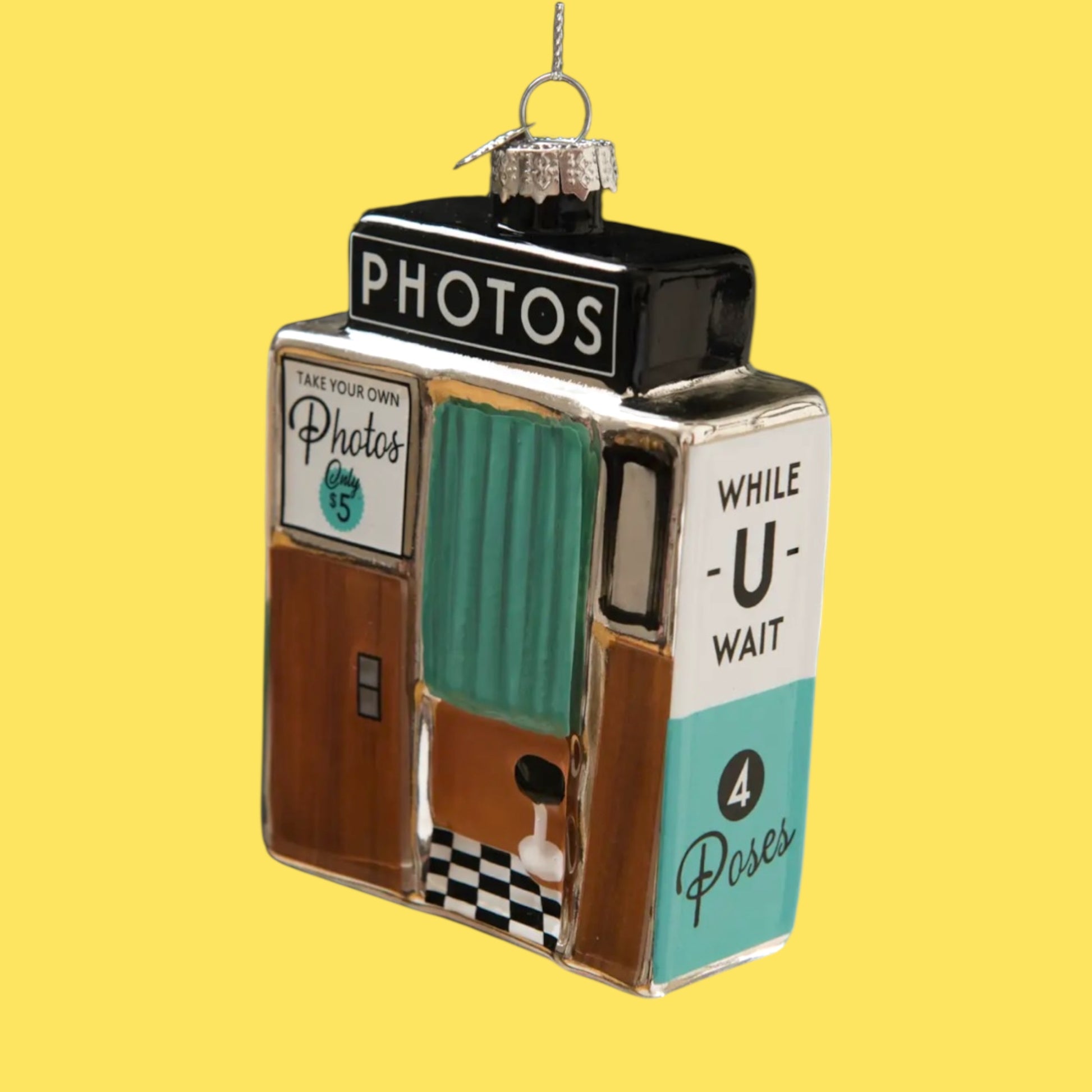 Love and Victory Glass Vintage Style Photo Booth Christmas Ornament - Hella Kitsch