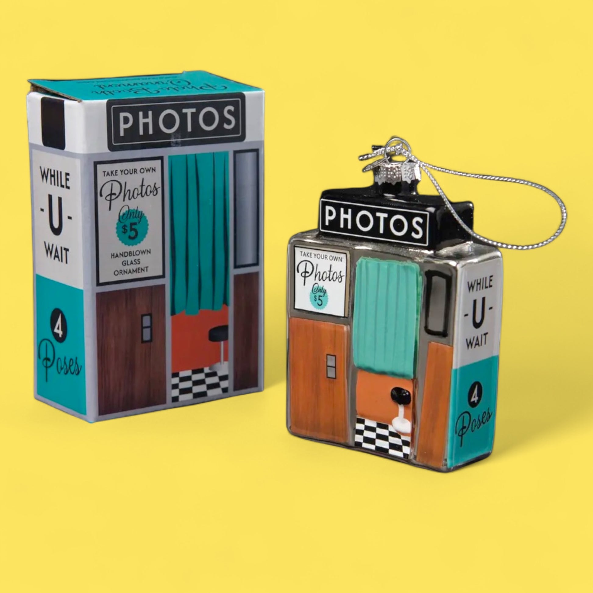 Love and Victory Glass Vintage Style Photo Booth Christmas Ornament - Hella Kitsch