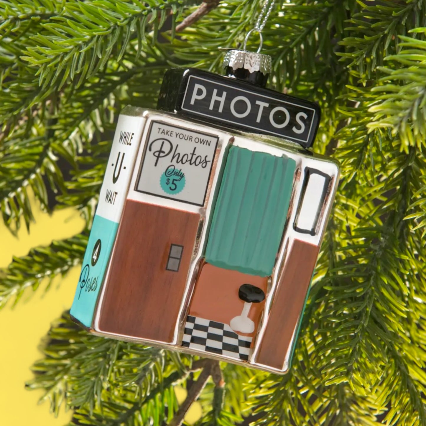 Love and Victory Glass Vintage Style Photo Booth Christmas Ornament - Hella Kitsch