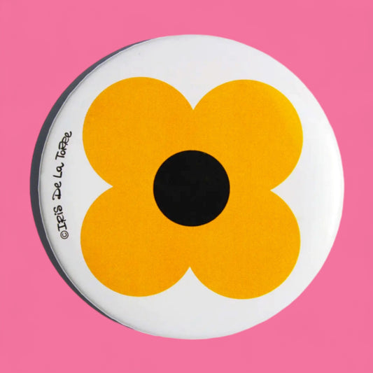 Yellow Black Eyed Flower Round Pocket Mirror - Hella Kitsch