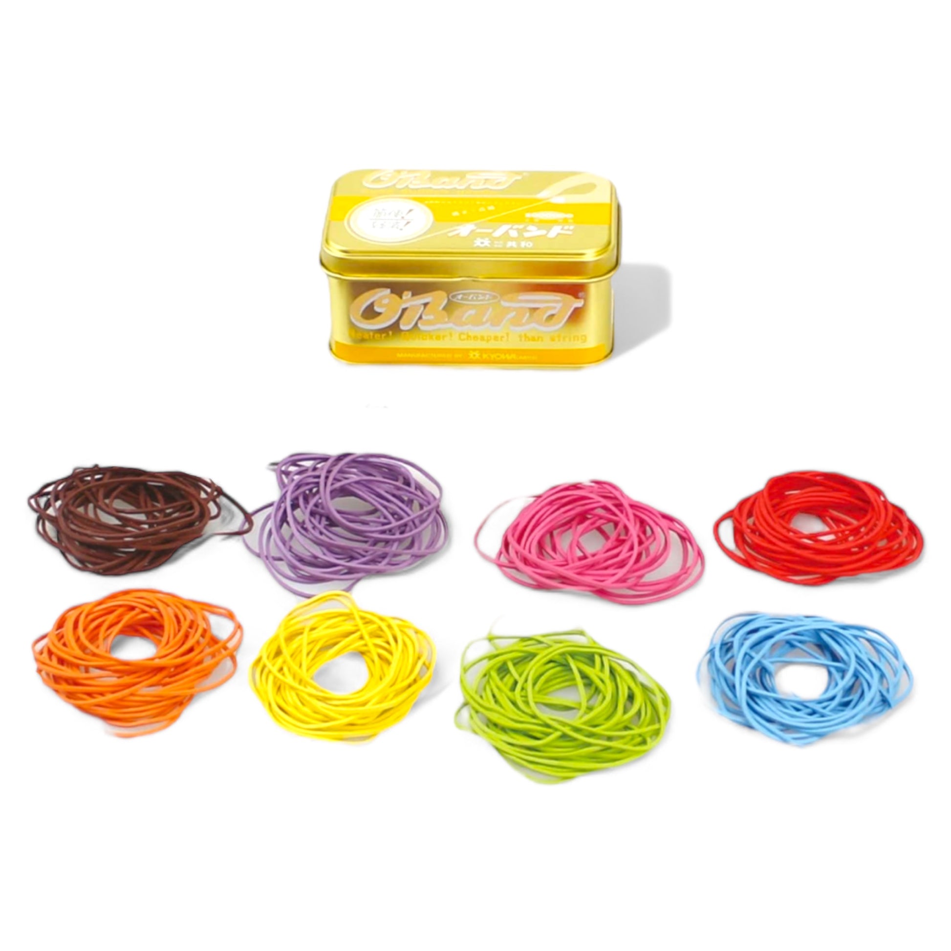 Tin of Rainbow Rubberbands - Hella Kitsch