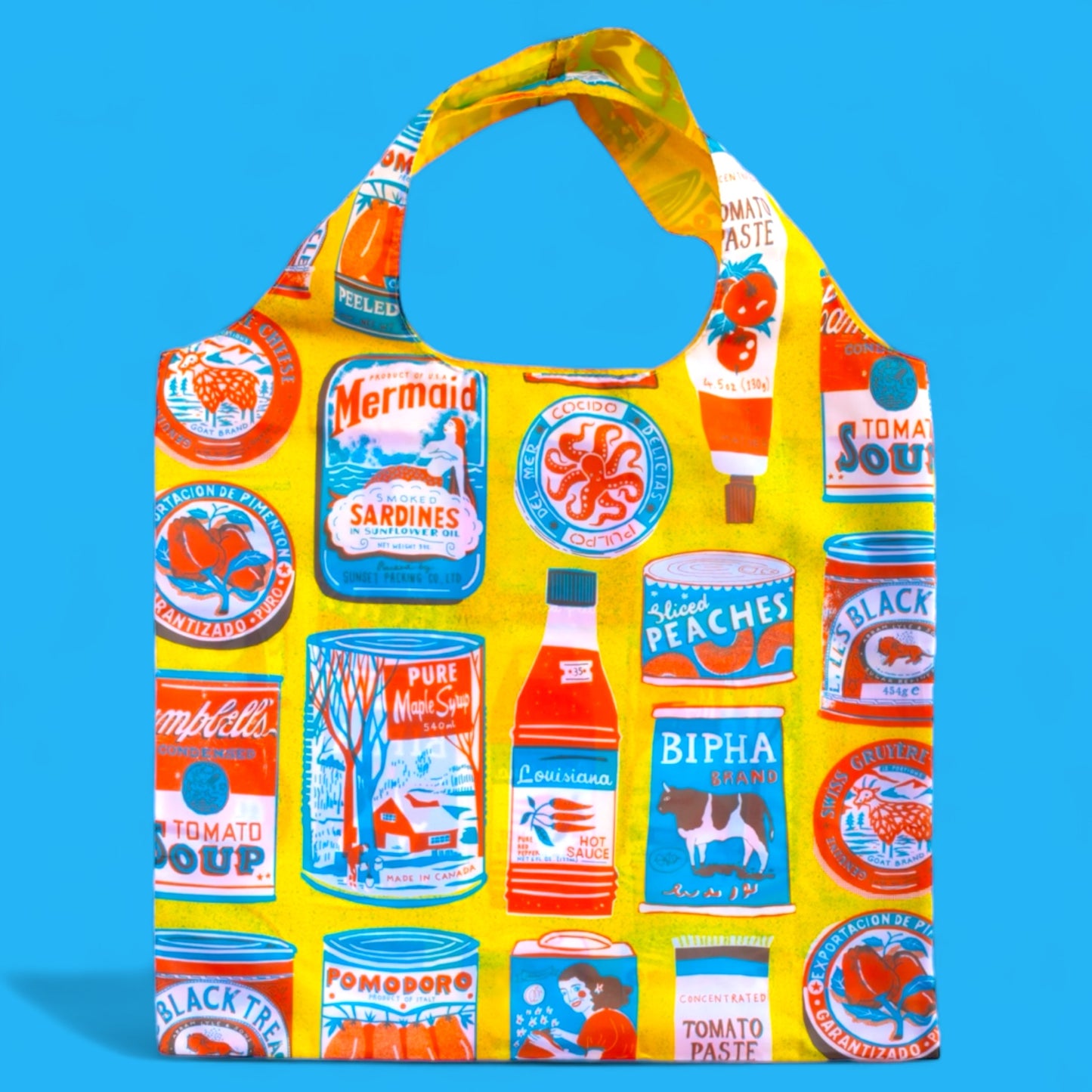 Peanut Tins - Foldable Shopping Sack by The Printed Peanut - Hella Kitsch