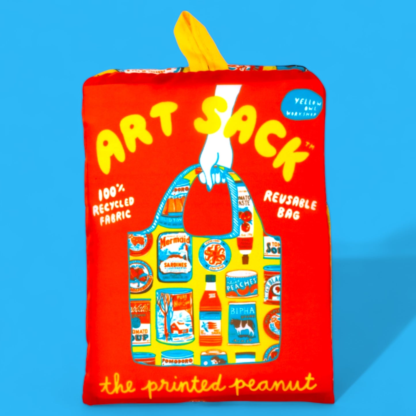 Peanut Tins - Foldable Shopping Sack by The Printed Peanut - Hella Kitsch