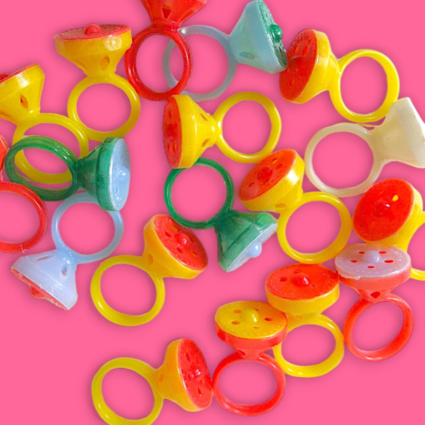 Vintage Plastic Siren Rings - Hella Kitsch