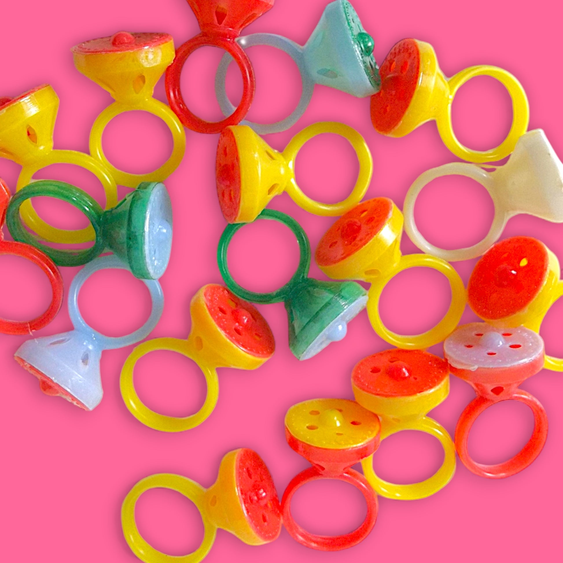 Vintage Plastic Siren Rings - Hella Kitsch