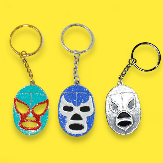 Luche Libre Mask Keychain - Hella Kitsch