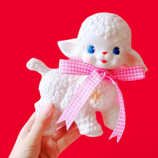 Pam Lamb -  6.5 x 7 inch Rubber Baby Toy - Hella Kitsch