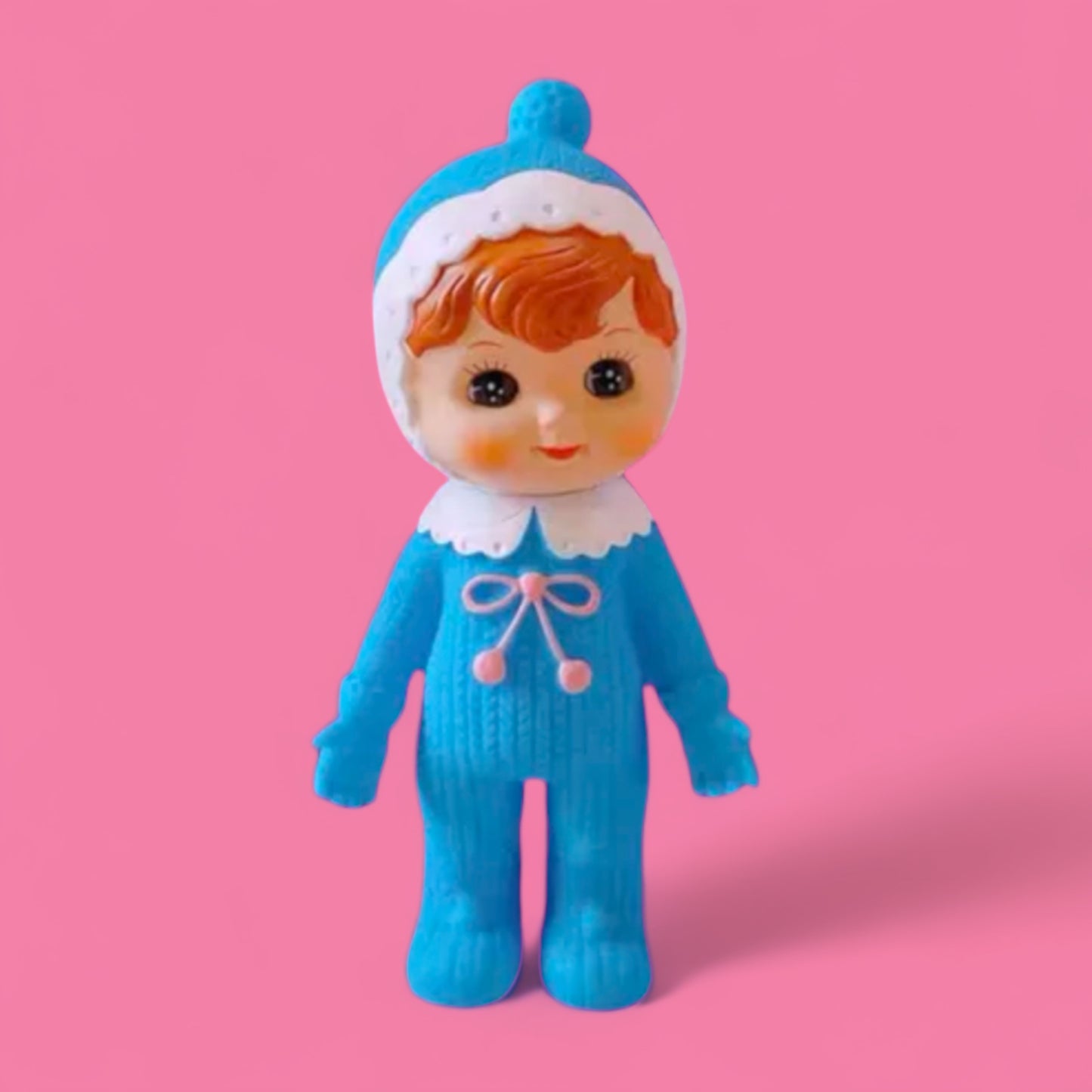 Retro Baby Doll Figurine - Blue - Hella Kitsch