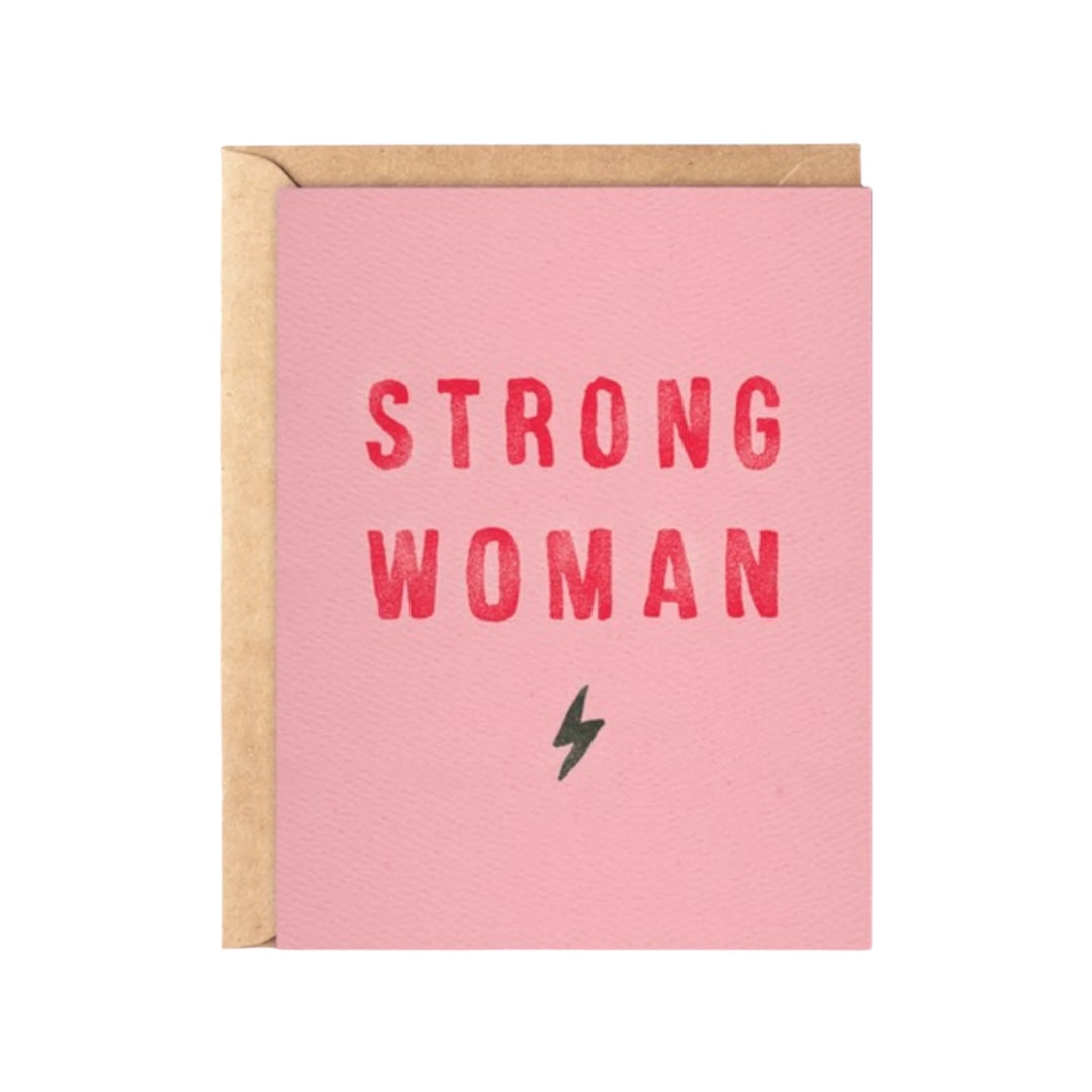 Strong Woman Greeting Card - Hella Kitsch