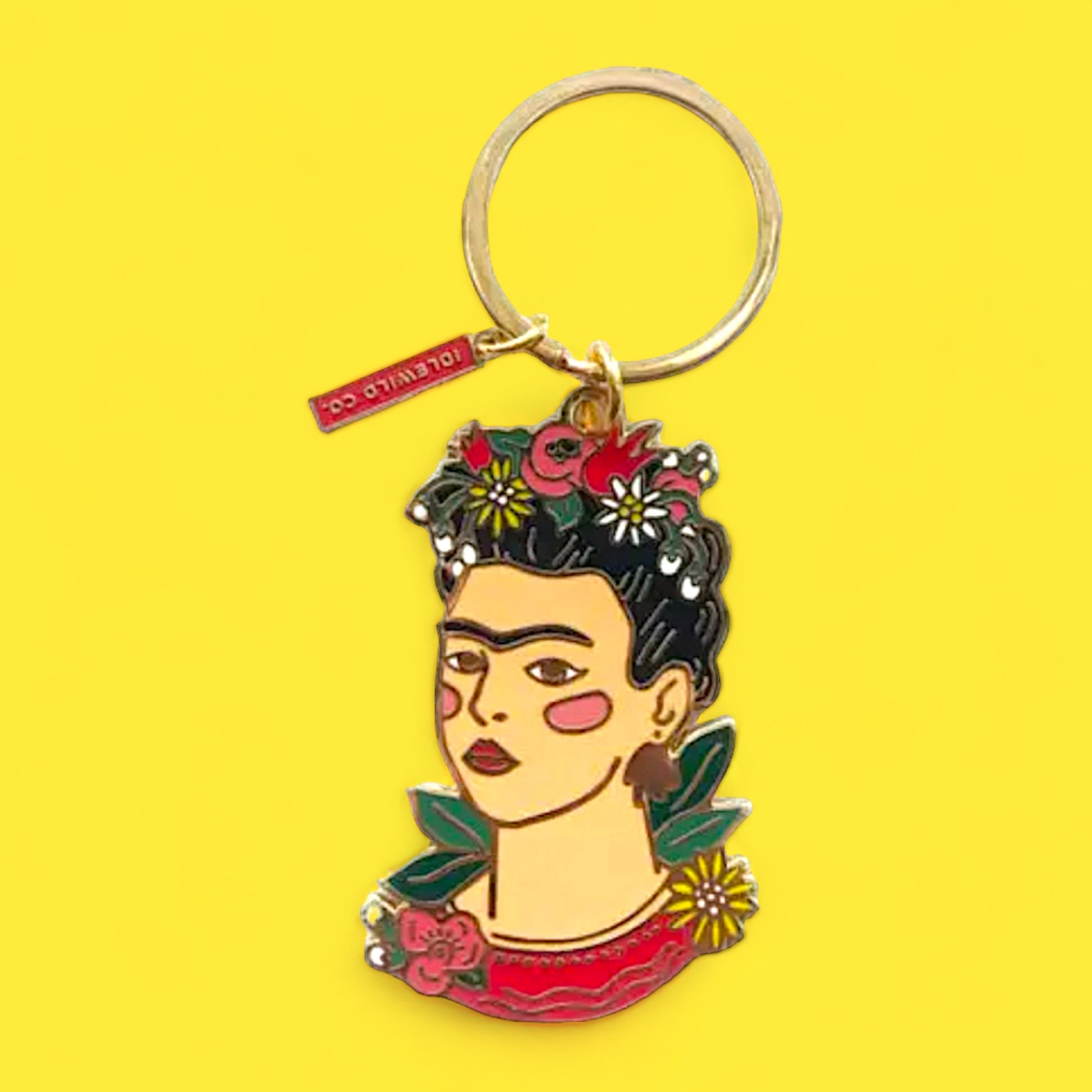 Frida Kahlo Enamel Keychain - Hella Kitsch