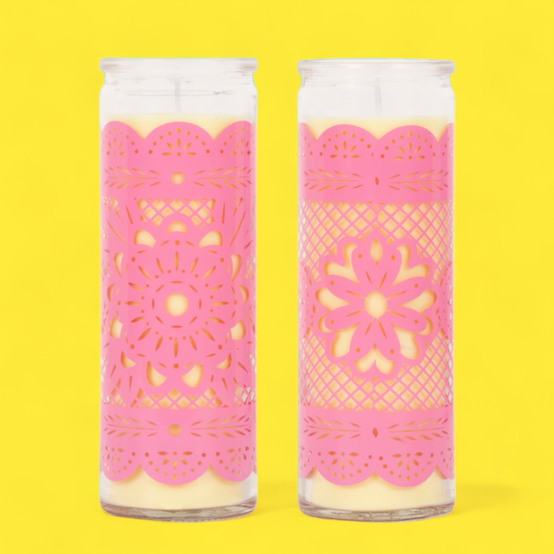 Flor Papel Picado Candle in Glass - Hella Kitsch