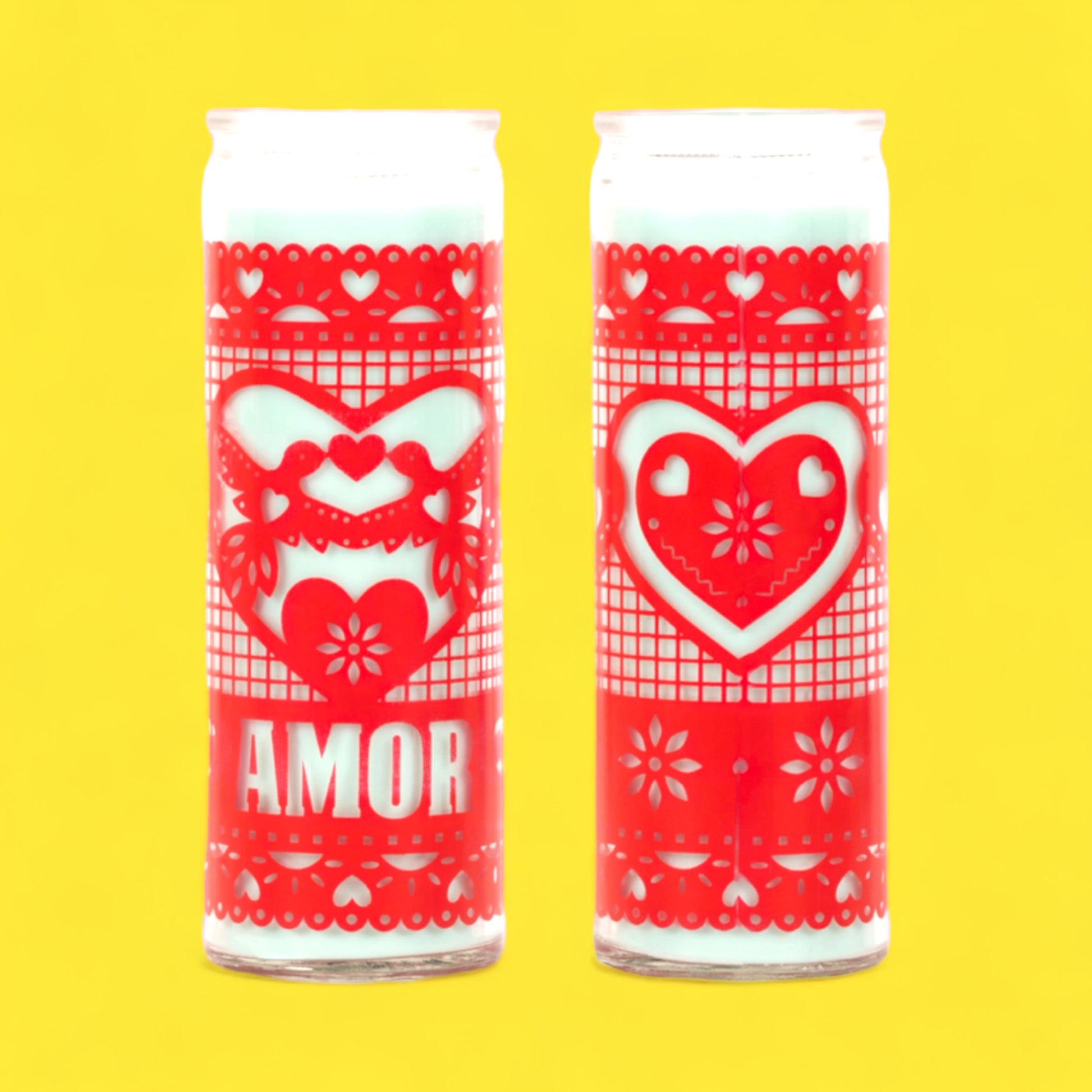 Amor Papel Picado Glass Candle - Hella Kitsch