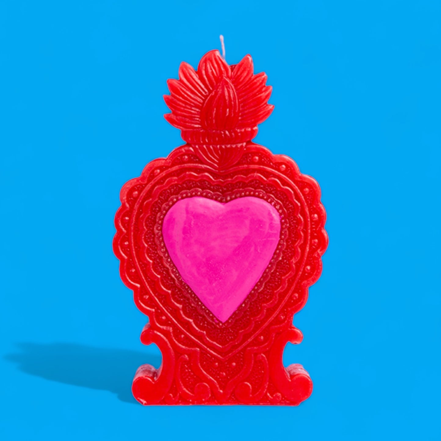 Milagro Heart Candle - Red - Hella Kitsch