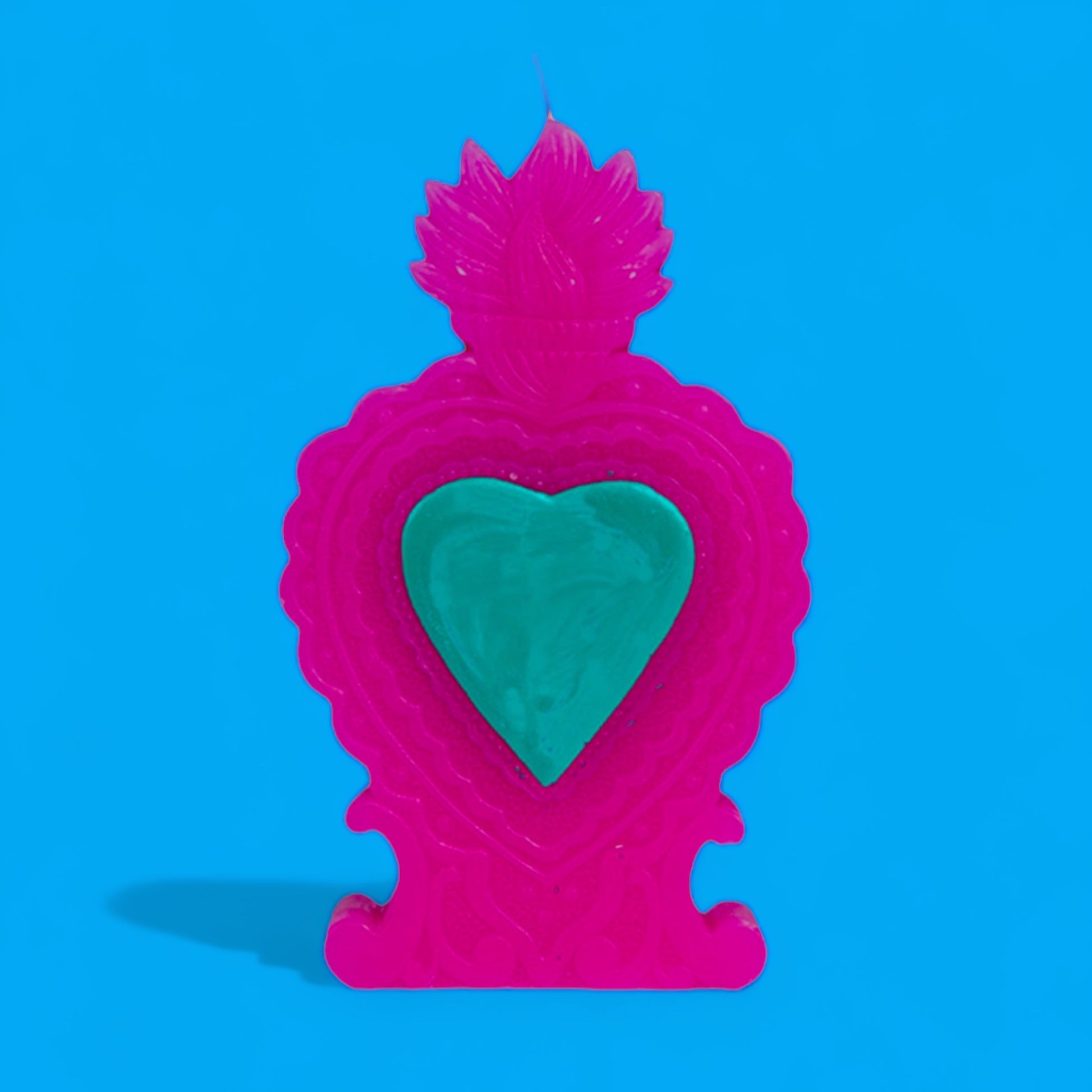 Milagro Heart Candle - Fuchsia - Hella Kitsch