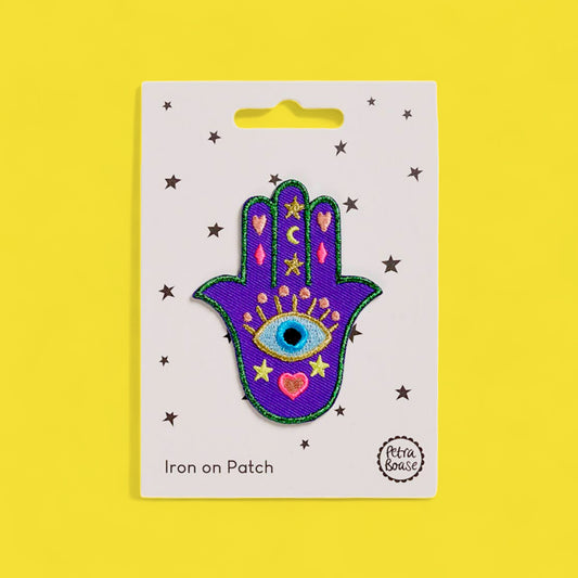 Embroidered Iron-On Patch - Hamsa - Hella Kitsch