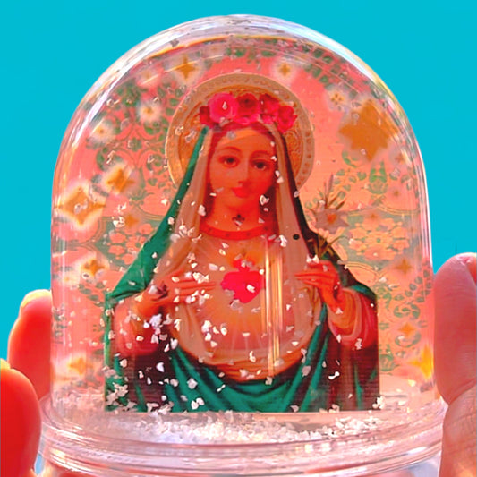 Kitschy Virgin Mary Snow Globe