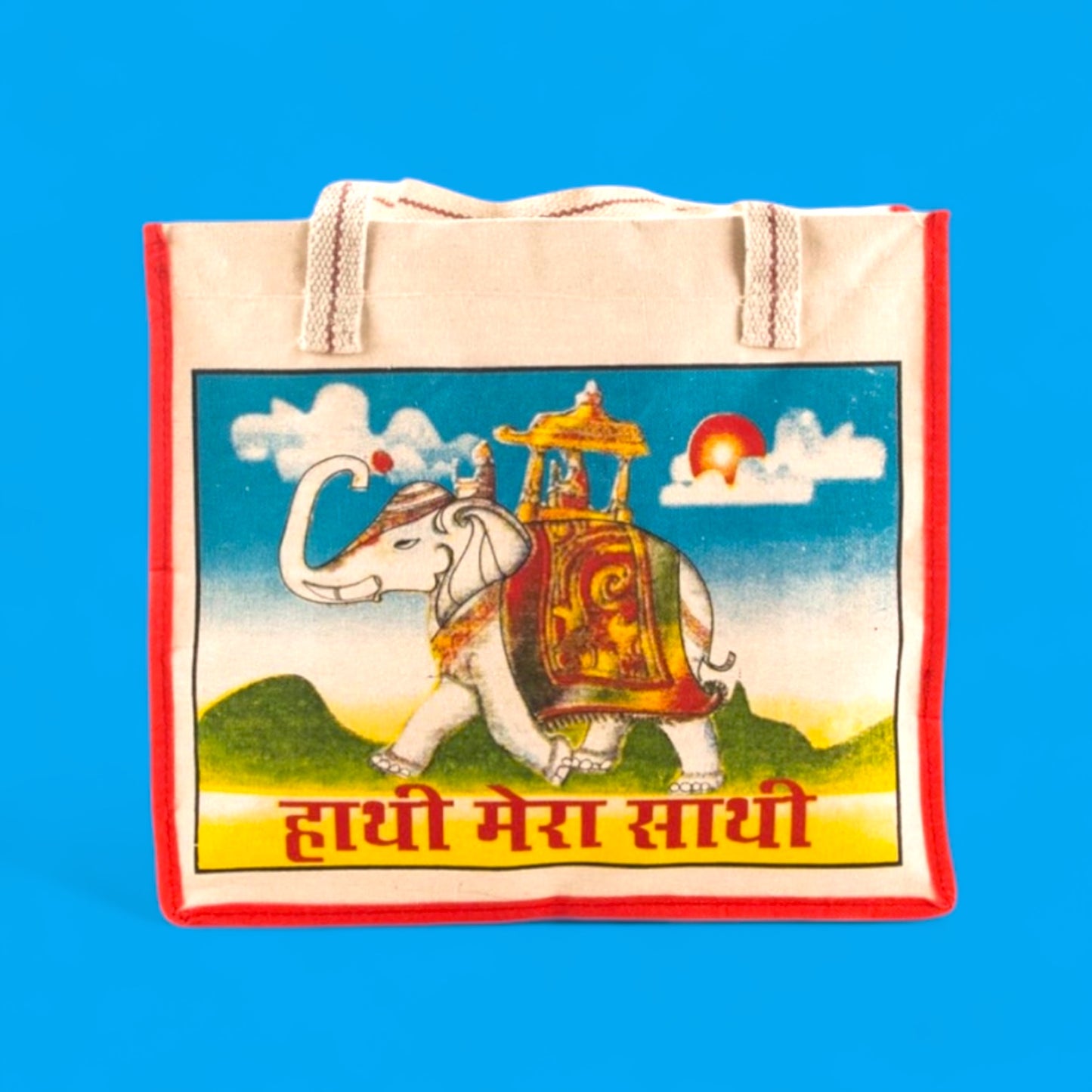 Indian Zipped Market Shopper - Elephant - Hella Kitsch