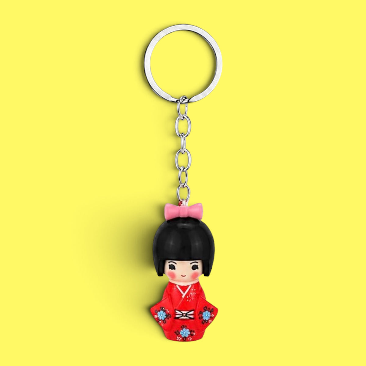 Traditional Japanese Kokeshi Keychains