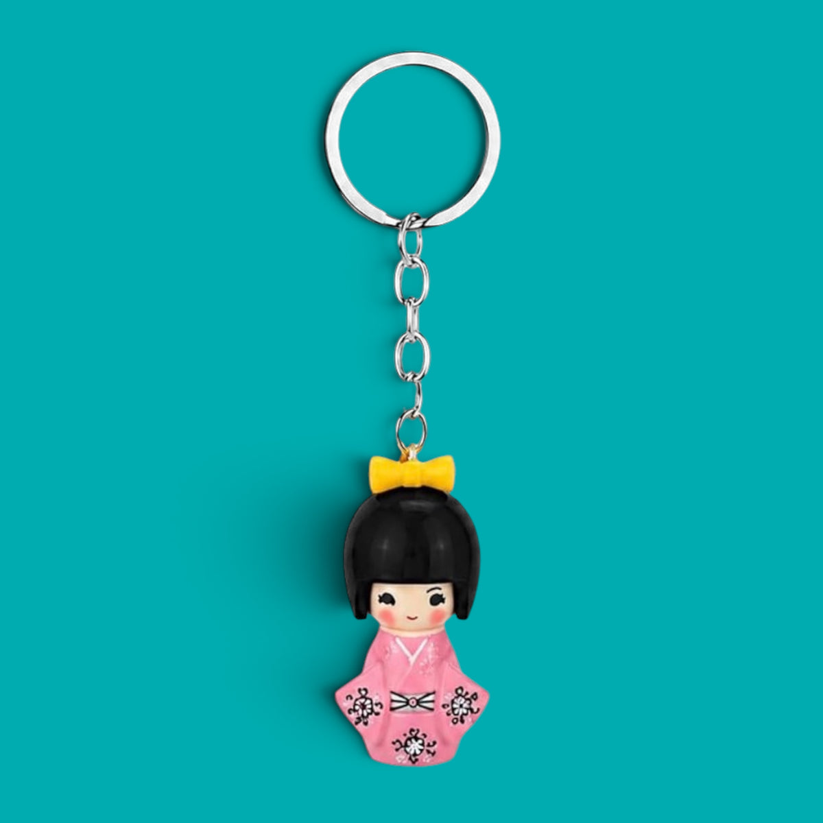 Traditional Japanese Kokeshi Keychains