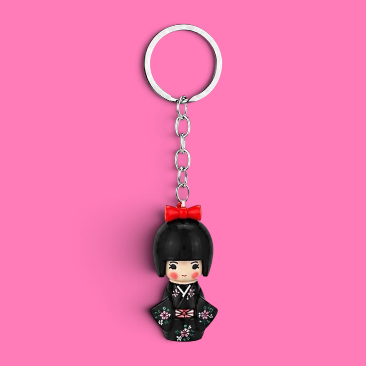 Traditional Japanese Kokeshi Keychains