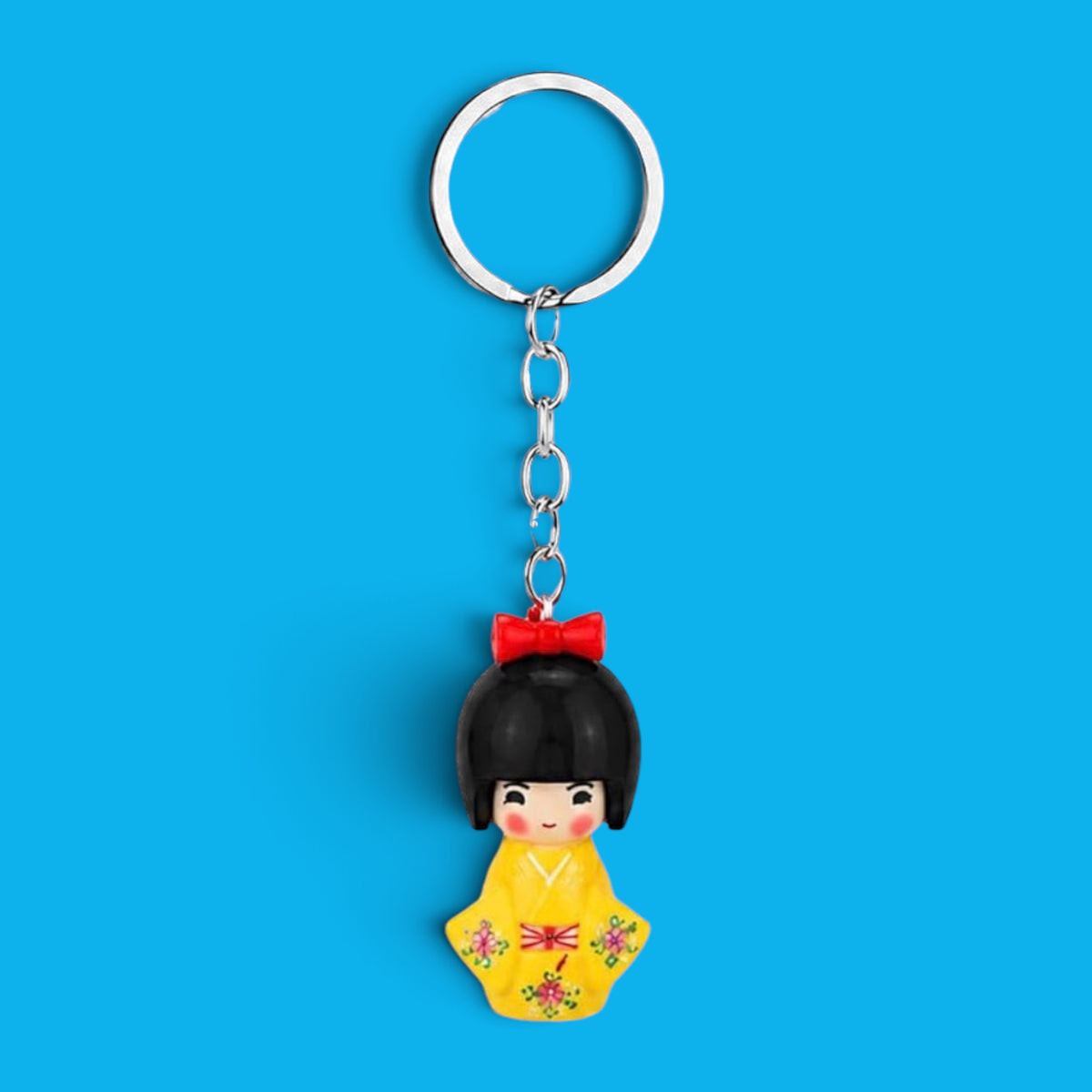 Traditional Japanese Kokeshi Keychains