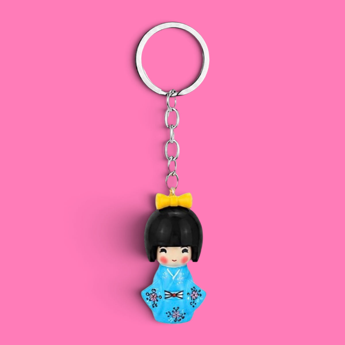 Traditional Japanese Kokeshi Keychains