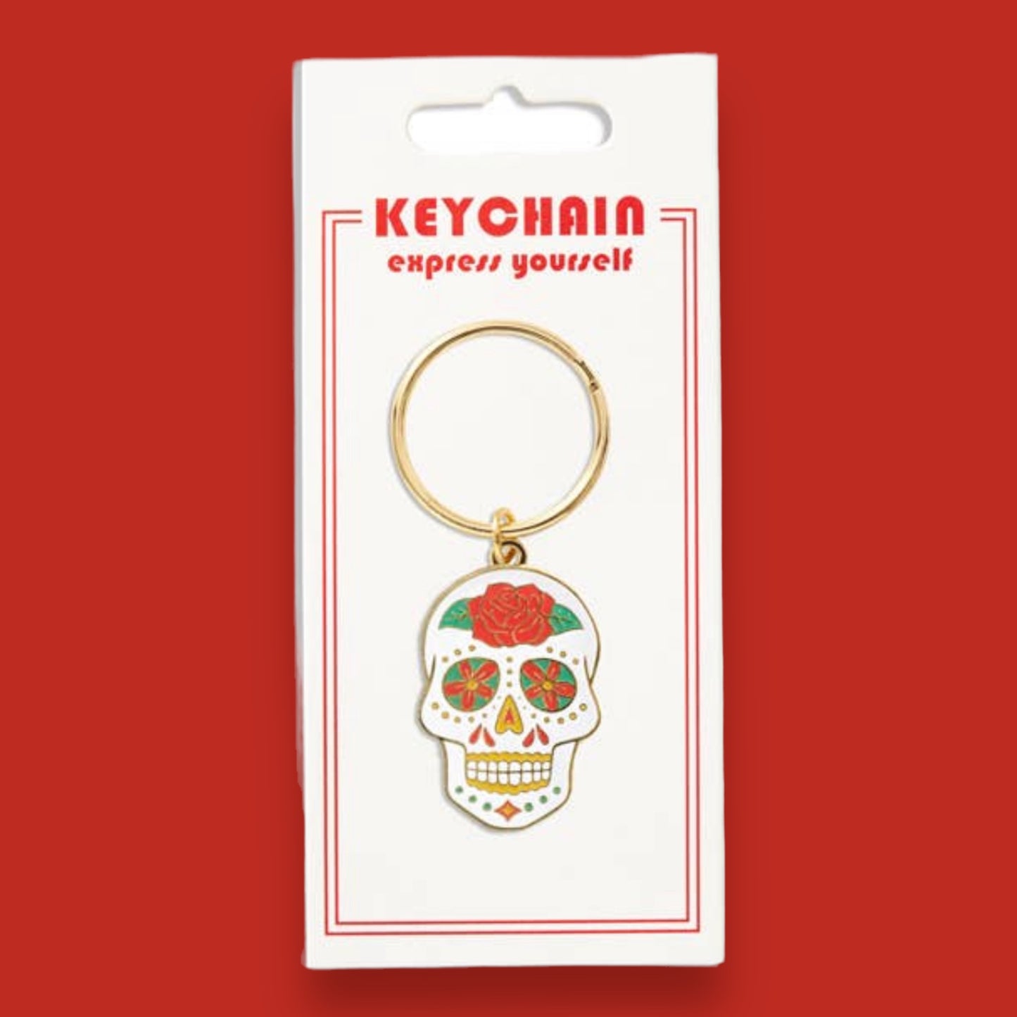Sugar Skull Keychain - Hella Kitsch